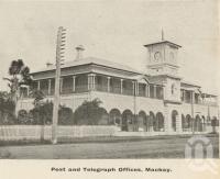 <span class="caption-caption">Post and telegraph offices, Mackay</span>, c1908. <br />Postcard folder by <span class="caption-publisher">GC Wood</span>, collection of <span class="caption-contributor">John Young</span>.