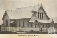 <span class="caption-caption">Presbyterian Church, Mackay</span>, c1908. <br />Postcard folder by <span class="caption-publisher">GC Wood</span>, collection of <span class="caption-contributor">John Young</span>.