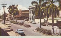 <span class="caption-caption">Wood Street, Mackay</span>, c1956. <br />Postcard folder by <span class="caption-publisher">Murray Views Pty Ltd</span>, collection of <span class="caption-contributor">Centre for the Government of Queensland</span>.