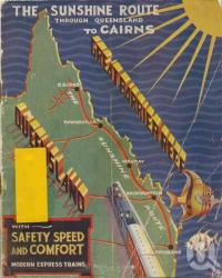 <span class="caption-caption">The Sunshine Route</span>, 1936. <br />Booklet, collection of <span class="caption-contributor">Centre for the Government of Queensland</span>.