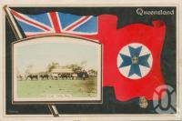 <span class="caption-caption">Bullock team, carting wool, Queensland</span>, 1905. <br />Postcard by <span class="caption-publisher">Aristophot Co</span>, collection of <span class="caption-contributor">Centre for the Government of Queensland</span>.